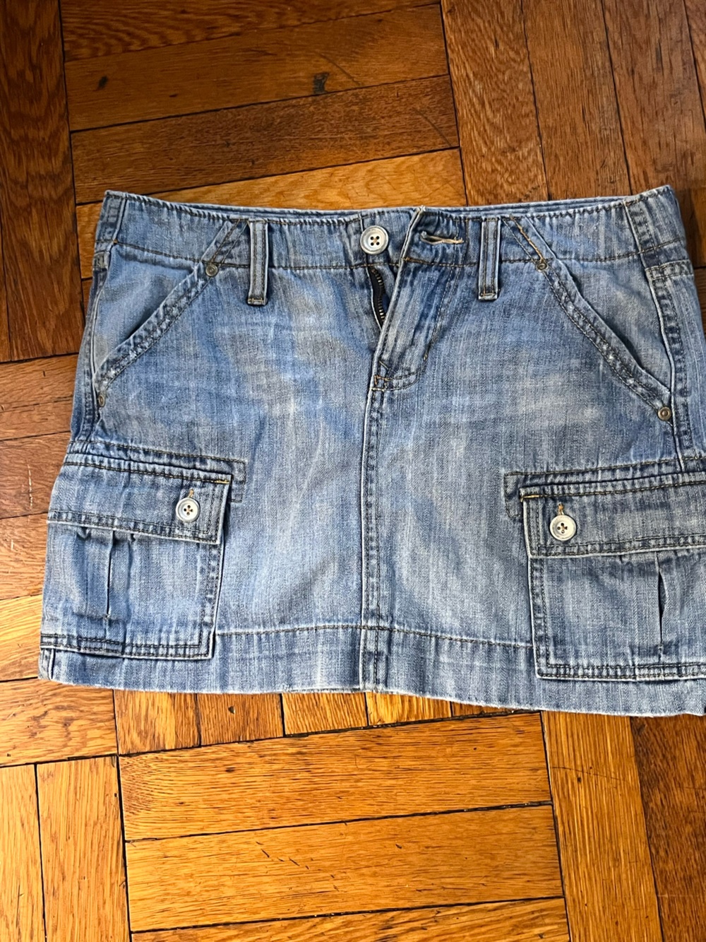 Old Navy Light Blue Denim Jeans with Gold Stitching